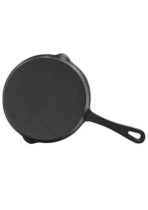 Gibson Home Campton 5.3 Inch Mini Round Cast Iron Frying Pan with Wooden Base 4 Gibson Home Campton 5.3 Inch Mini Round Cast Iron Frying Pan with Wooden Base - Image 2