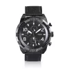 Fossil Bronson FS5874 Elegant Japanese Movement Fashionable Chronograph Black Eco Leather Watch -Fossil store Belk 1680