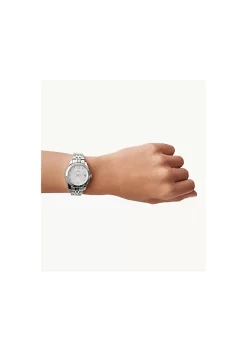 Fossil Scarlette ES4897 Elegant Japanese Movement Fashionable Mini Three-Hand Date Stainless Steel Watch -Fossil store Belk 1709