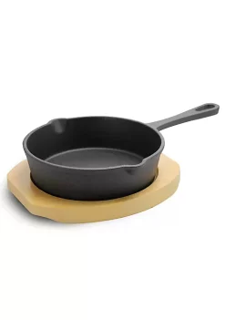 Gibson Home Campton 5.3 Inch Mini Round Cast Iron Frying Pan with Wooden Base 13 Gibson Home Campton 5.3 Inch Mini Round Cast Iron Frying Pan with Wooden Base -Fossil store Belk 172