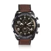 Fossil Bronson FS5875 Elegant Japanese Movement Fashionable Chronograph Dark Brown Eco Leather Watch