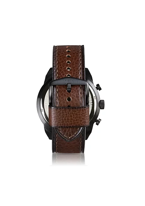 Fossil Bronson FS5875 Elegant Japanese Movement Fashionable Chronograph Dark Brown Eco Leather Watch 5 Fossil Bronson FS5875 Elegant Japanese Movement Fashionable Chronograph Dark Brown Eco Leather Watch - Image 3