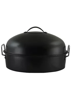 Gibson Home Kenmar High Dome Oval Roaster Set in Black -Fossil store Belk 175
