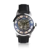 Fossil Townsman ME3200 Elegant Chinese Movement Fashionable Automatic Black Leather Watch -Fossil store Belk 1751