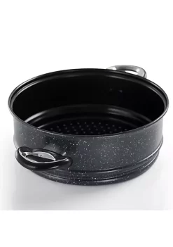 Gibson Home Leighton 3 Piece 8.5 Quart Steel Nonstick Pasta Pot with Steamer in Black -Fossil store Belk 180
