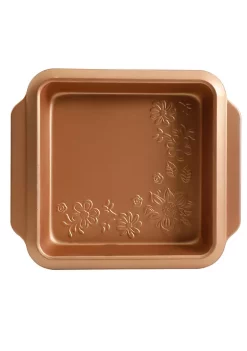 Gibson Home Gibson Country Kitchen 8 Inch Embossed Square Carbon Steel Bake Pan -Fossil store Belk 206