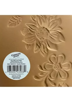 Gibson Home Country Kitchen Embossed Carbon Steel 13.75 Inch Roaster Pan in Copper -Fossil store Belk 227
