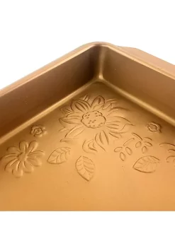 Gibson Home Country Kitchen Embossed Carbon Steel 13.75 Inch Roaster Pan in Copper -Fossil store Belk 228