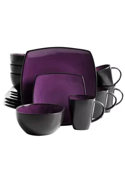 Gibson Home Richvale 12 Piece Round Durastone Dinnerware Set -Fossil store Belk 23