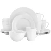 Gibson Home Classic Pearl 16 Piece Fine Ceramic Dinnerware Set -Fossil store Belk 231