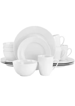 Gibson Home Classic Pearl 16 Piece Fine Ceramic Dinnerware Set -Fossil store Belk 236