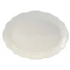 Gibson Home Royal Abbey Oval Embossed Durastone Platter in White -Fossil store Belk 249