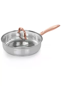 Gibson Home Bransonville 8 Piece Stainless Steel Cookware Set in Chrome and Bronze -Fossil store Belk 263