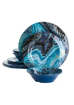 Gibson Home Elixir 12 Piece Melamine Dinnerware Set