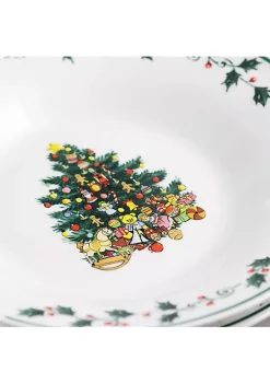 Gibson Home 20 Piece Ceramic Christmas Tree Trimming Dinnerware Set -Fossil store Belk 3