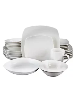 Gibson Home Hagen Square 30 Piece Dinnerware Set