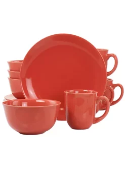 Gibson Home Mercer 12 Piece Round Stoneware Dinnerware Set -Fossil store Belk 337