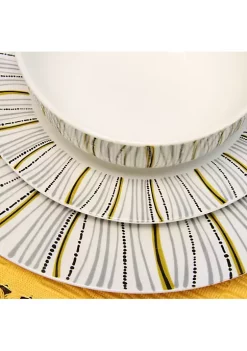 Gibson Home Classic Burst Decorated 12 Piece Dinnerware Set -Fossil store Belk 357