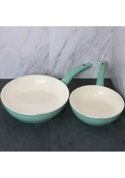 Gibson Home Plaza Cafe 2 Piece Aluminum Frying Pan Set with Soft Touch Handles -Fossil store Belk 370