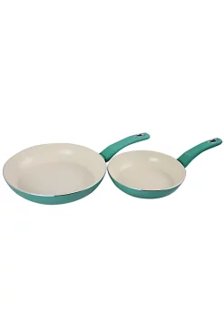 Gibson Home Plaza Cafe 2 Piece Aluminum Frying Pan Set with Soft Touch Handles -Fossil store Belk 372