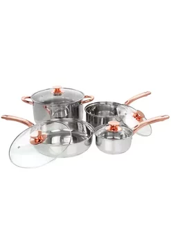 Gibson Home Ansonville 8 Piece Stainless Steel Cookware Set