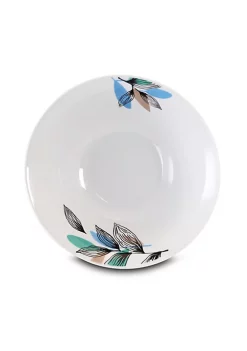 Gibson Home Vineyard Blue 12 Piece Round Fine Ceramic Dinnerware Set -Fossil store Belk 433