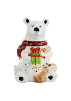 Gibson Home Polar Friend Durastone 8.5in Holiday Cookie Jar