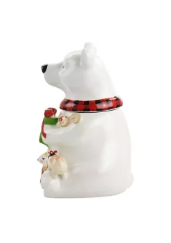 Gibson Home Polar Friend Durastone 8.5in Holiday Cookie Jar -Fossil store Belk 438