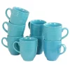 Gibson Home Plaza Cafe Eight Piece 15 Ounce Mug Set in Turquoise