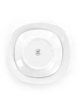 Gibson Home Zen Cafe 16 Piece Square Fine Ceramic Dinnerware Set -Fossil store Belk 473