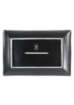 Gibson Home Urban Cafe 2 Piece 12 Inch Rectangle Stoneware Platter Set in Red -Fossil store Belk 484