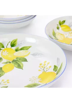 Gibson Home Medona 5 Piece Round Fine Ceramic Pasta Bowl Set -Fossil store Belk 495