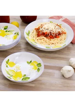 Gibson Home Medona 5 Piece Round Fine Ceramic Pasta Bowl Set -Fossil store Belk 496