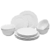 Gibson Home Scallop Buffet 12 Piece Dinnerware Set