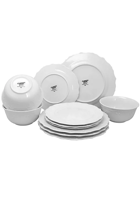 Gibson Home Scallop Buffet 12 Piece Dinnerware Set 4 Gibson Home Scallop Buffet 12 Piece Dinnerware Set - Image 2