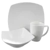 Gibson Home Zen Buffetware 12 Piece Porcelain Square Dinnerware Set -Fossil store Belk 528
