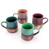 Gibson Home Copper Tonal 4 Piece 18 Ounce Round Stoneware Mug Set in Assorted Colors -Fossil store Belk 539
