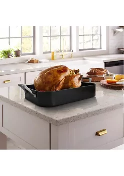 Gibson Home Greyfield 2 Piece Nonstick Steel Roasting Rack Set with Riveted Handles -Fossil store Belk 549