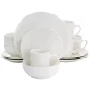 Gibson Home Milton Court Fine Ceramic 16 Piece Dinnerware Set in White