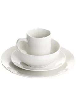 Gibson Home Milton Court Fine Ceramic 16 Piece Dinnerware Set in White -Fossil store Belk 565