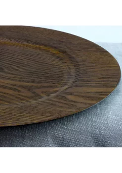 Gibson Home 12 Piece Feri 13" Wooden Skin Luxe Chargers -Fossil store Belk 571