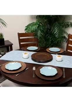 Gibson Home 12 Piece Feri 13" Wooden Skin Luxe Chargers -Fossil store Belk 572