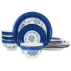Gibson Home 12 Piece Sundial Ceramic Dinnerware Set -Fossil store Belk 581