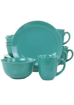 Gibson Home Mercer 12 Piece Round Stoneware Dinnerware Set -Fossil store Belk 592
