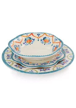 Gibson Home 12 Piece Tamara Melamine Dinnerware Set -Fossil store Belk 601