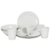 Gibson Home Tuxedo Deluxe 12 Piece Dinnerware Set -Fossil store Belk 605