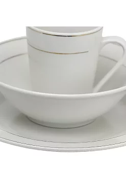 Gibson Home Tuxedo Deluxe 12 Piece Dinnerware Set -Fossil store Belk 607