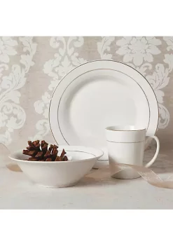 Gibson Home Tuxedo Deluxe 12 Piece Dinnerware Set -Fossil store Belk 608
