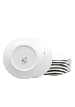 Gibson Home Noble Court 12 Piece 7.5 inch Dessert Plate Set -Fossil store Belk 613