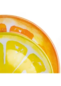 Gibson Home Sunny Citrus 12 Piece Round Melamine Dinnerware Set -Fossil store Belk 643
